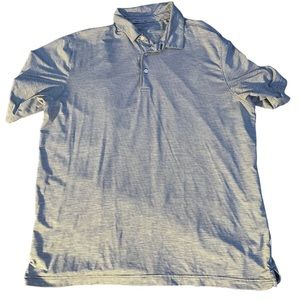 Men’s striped grey polo- XL